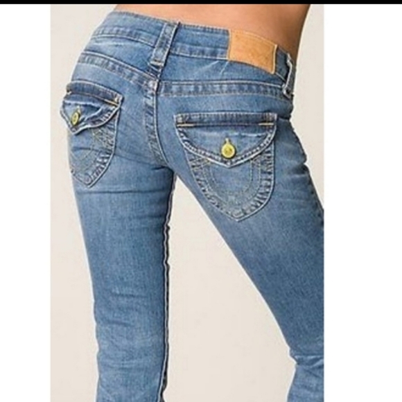 True Religion Denim - True Religion Dark Wash Straight Leg Jeans
